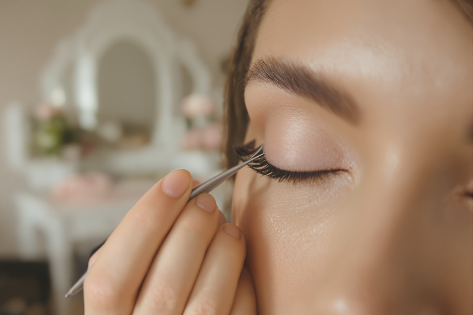Finishing the lashes